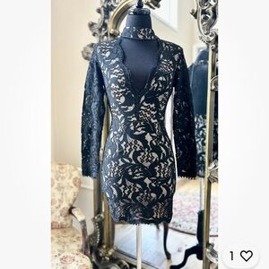 Elegant Black Lace Dress